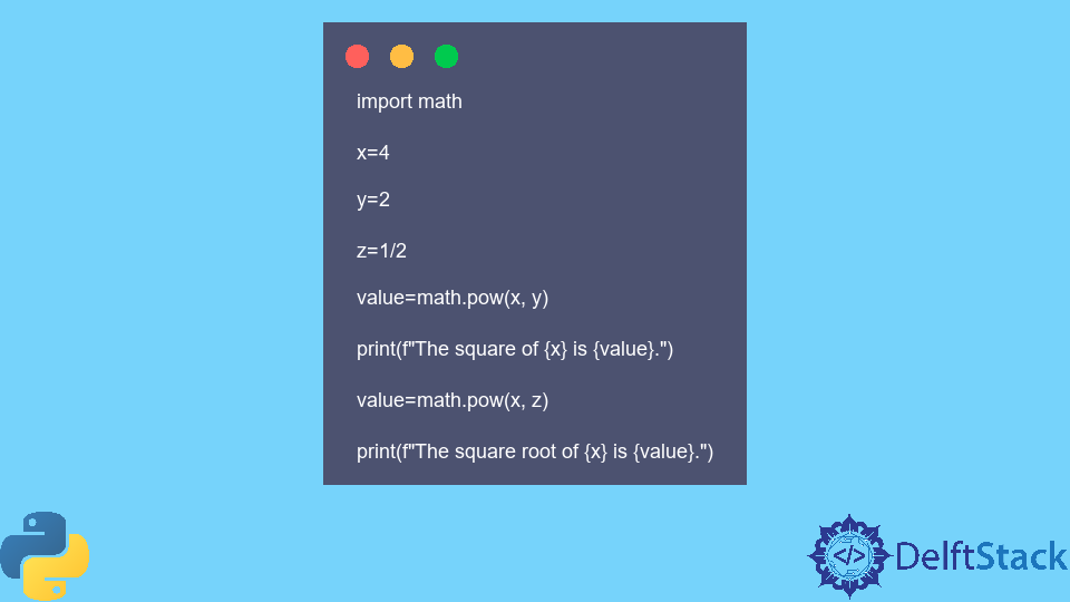 python-math-pow-method-delft-stack